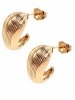 gold plated earrings with exclusive cubic zirconia